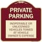 Signmission Private Parking Inoperable or Unlicensed Vehicles Towed at Vehicle Owners Expense, BU-1818-23256 A-DES-BU-1818-23256 - alternate 1